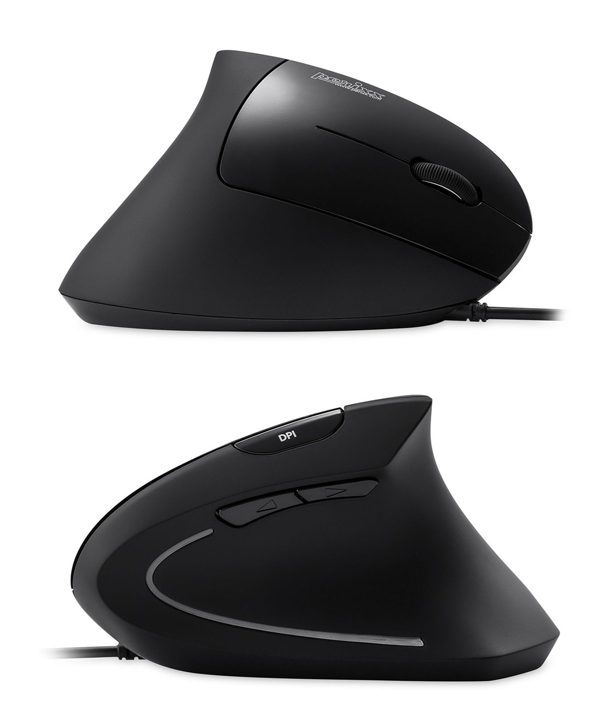 Perixx PERIMICE-713 Wireless Ergonomic Vertical Mouse - 1000/1500/2000 DPI - Right Handed - Recommended with RSI User