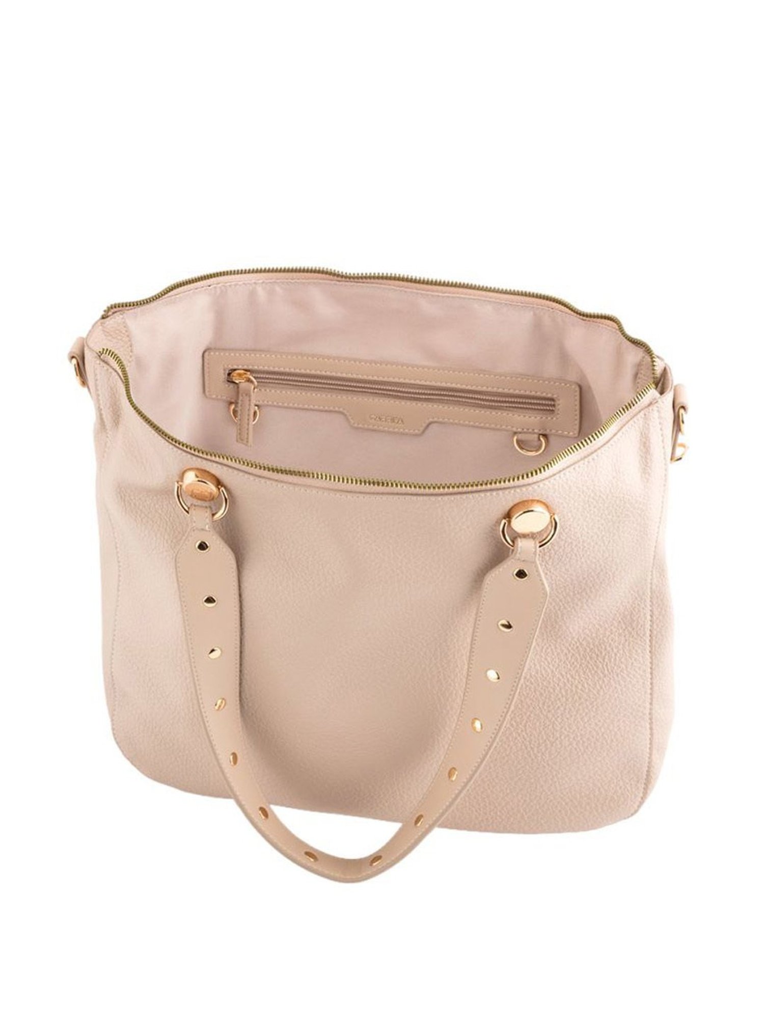 Carpisa Vanda Sand Faux Leather Solid Shoulder Handbag