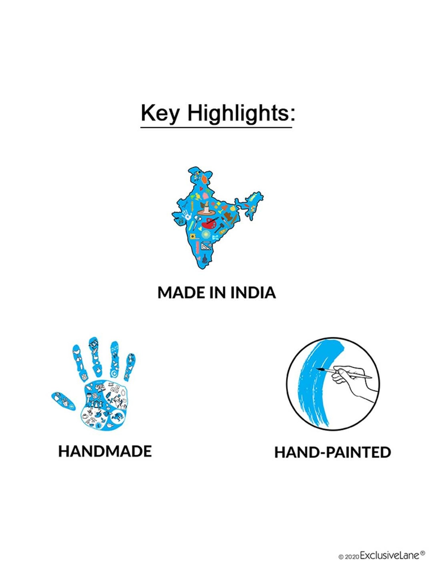 ExclusiveLane Tiny Twins Pots Showpieces With Intricate Madhubani Hand-Painting In Terracotta