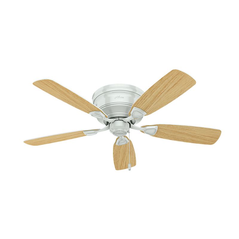 48" LED Low Profile Ceiling Fan (Includes Energy Efficient Light Bulb) White - Hunter