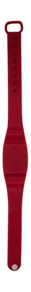 2 Red Adjustable 26 Bit Proximity Wristbands AuthorizID Weigand Prox Wrist Band Compatable with ISOProx 1386 1326 H10301 Format Readers. Works with The vast Majority of Access Control Systems