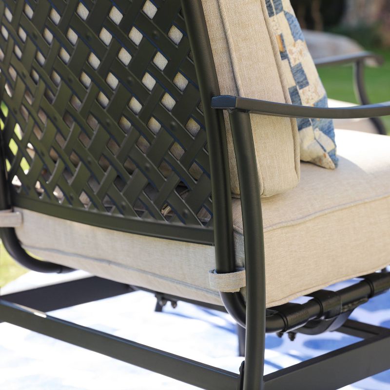 5pc Conversation Steel Patio Seating Sets Cream - Lokatse