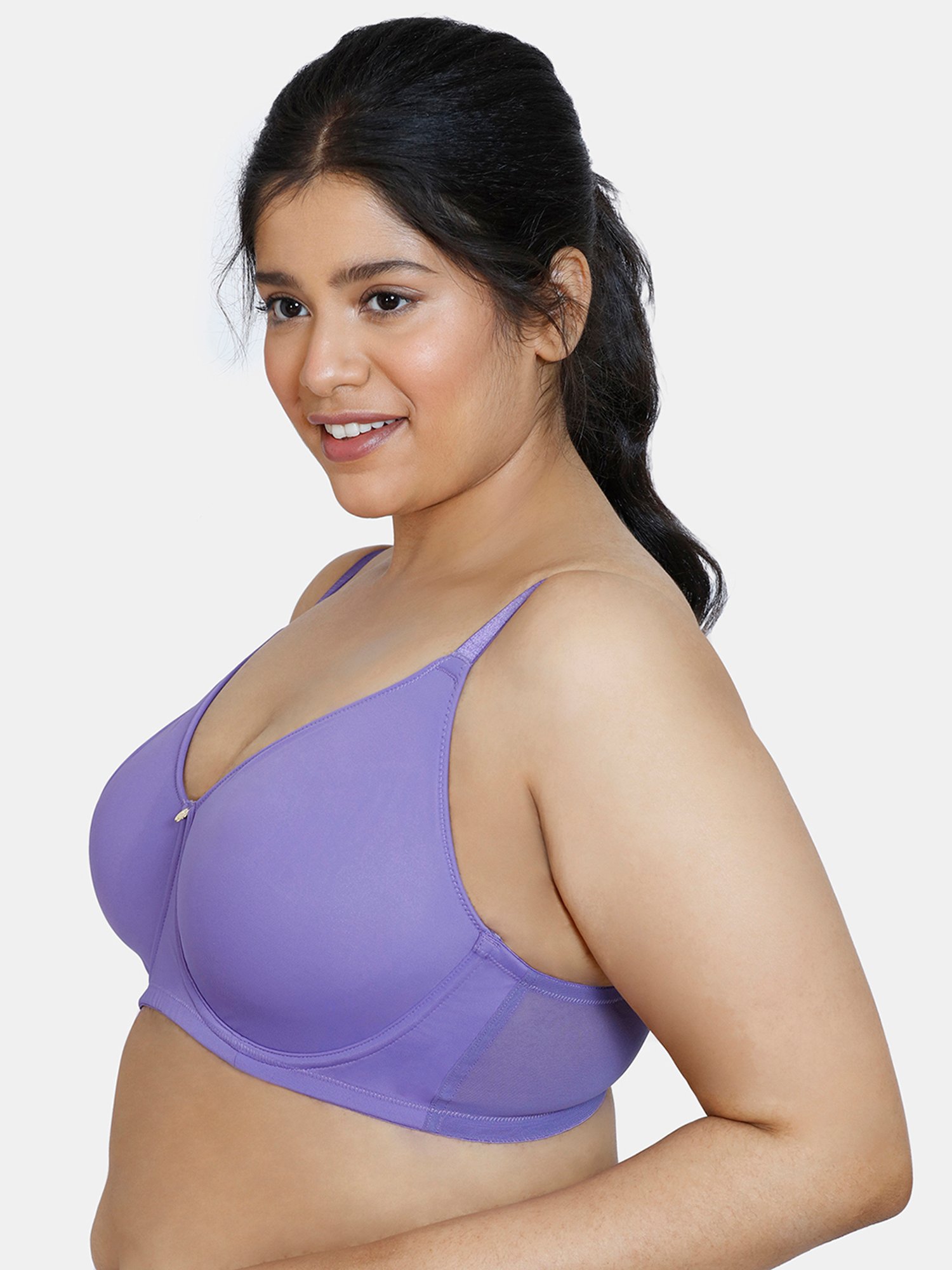 Zivame Light Purple Under-Wired Minimizer Bra