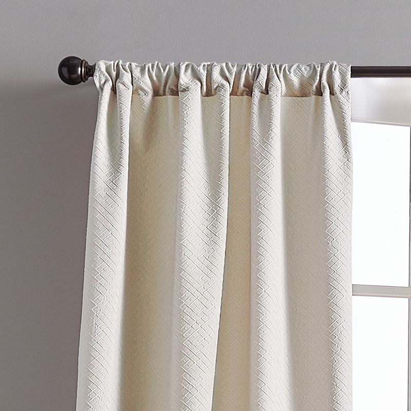 84"x38" Basket Poletop Curtain Panel Taupe - CHF Industries