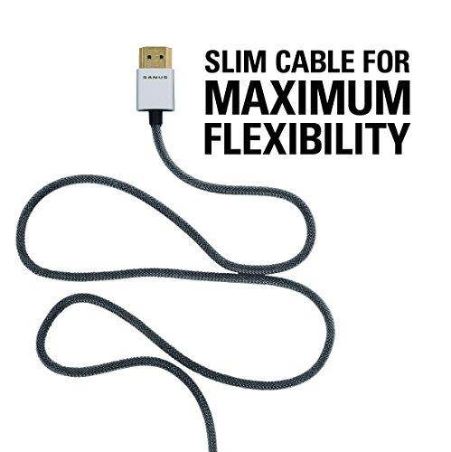 Sanus Super Slim 4' HDMI cable - 4 Feet - 18 Gbps High-Speed Supports Full 1080P, 4K, UltraHD, 3D, Ethernet, and Audio Return Channel - SOA-SH4