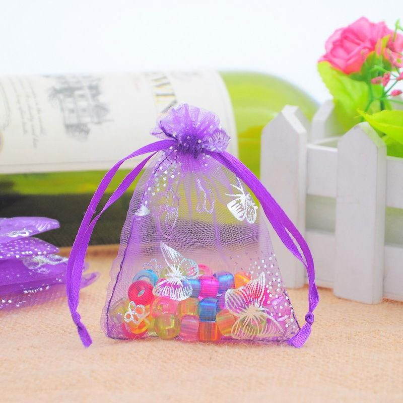 50x Organza Jewelry Gift Pouch Bags 7x9cm Mixed Color