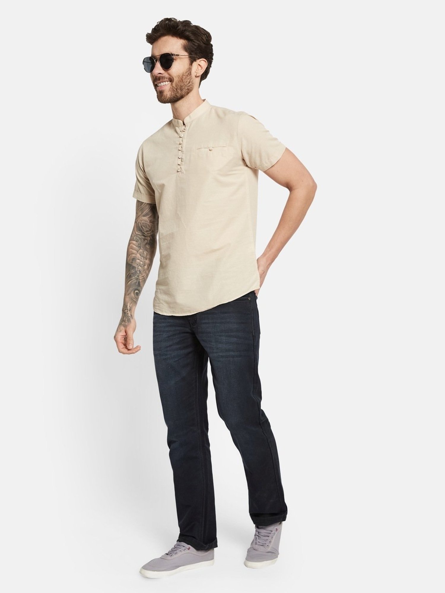 Mettle Natural Cotton Regular Fit Shirt