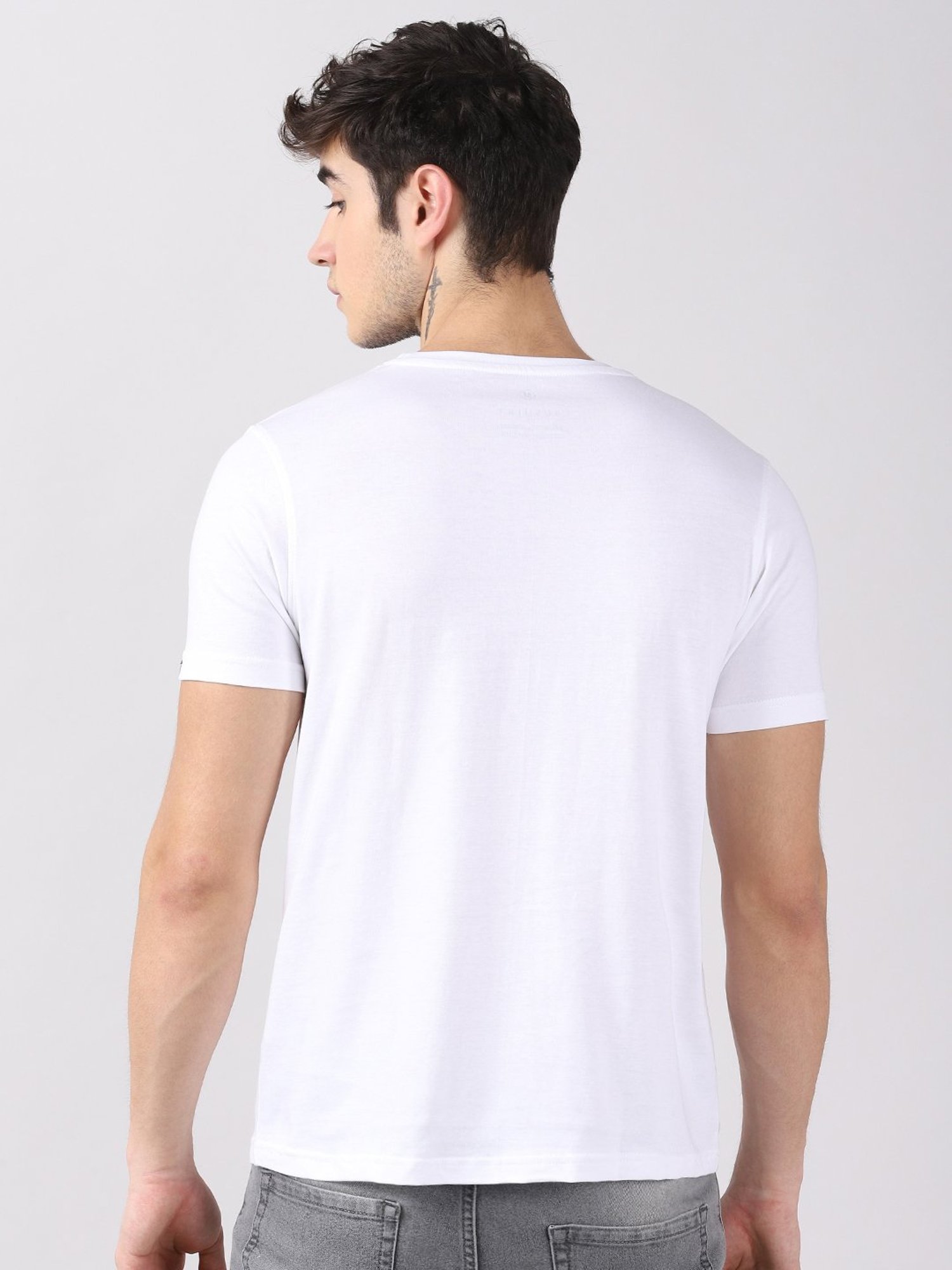 Bushirt White Cotton Crew T-Shirt