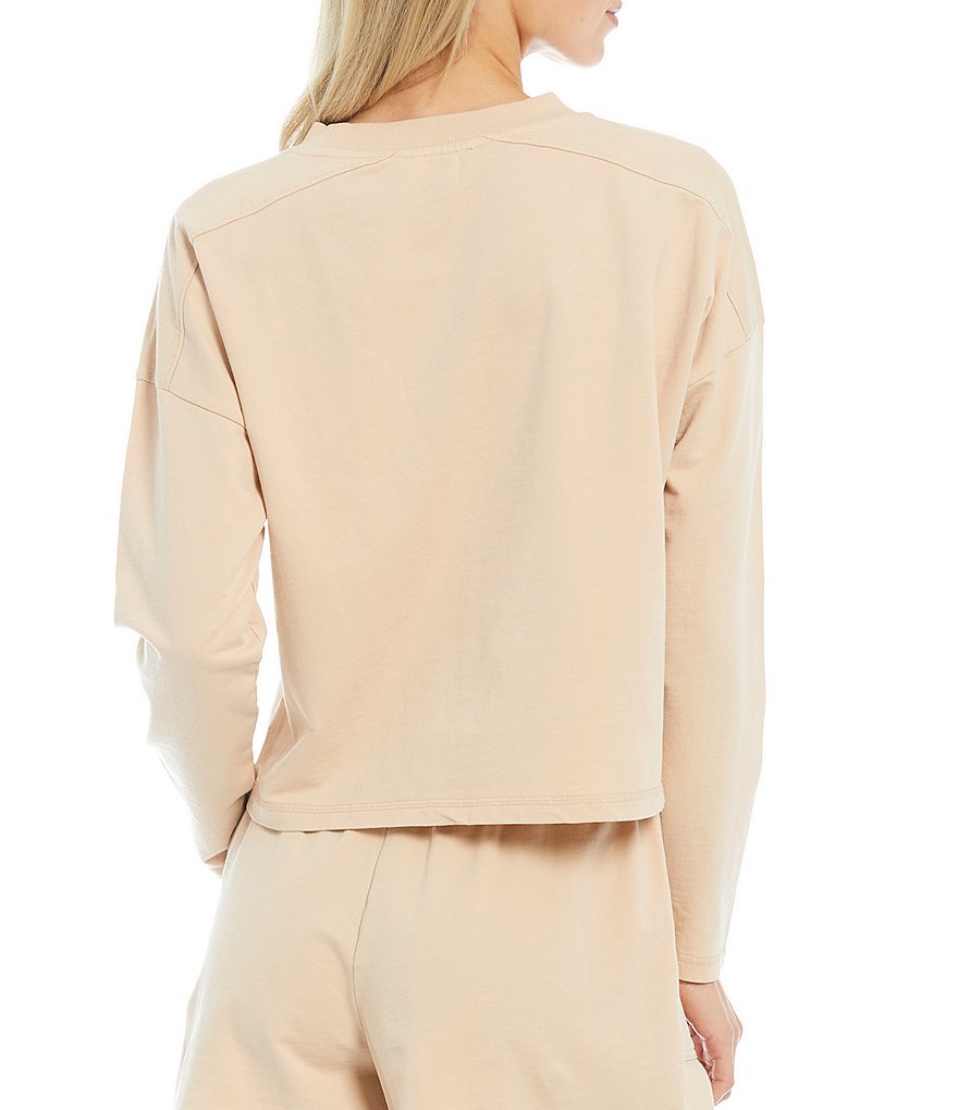 A Loves A Athleisure French Terry Knit Cropped Sweatshirt