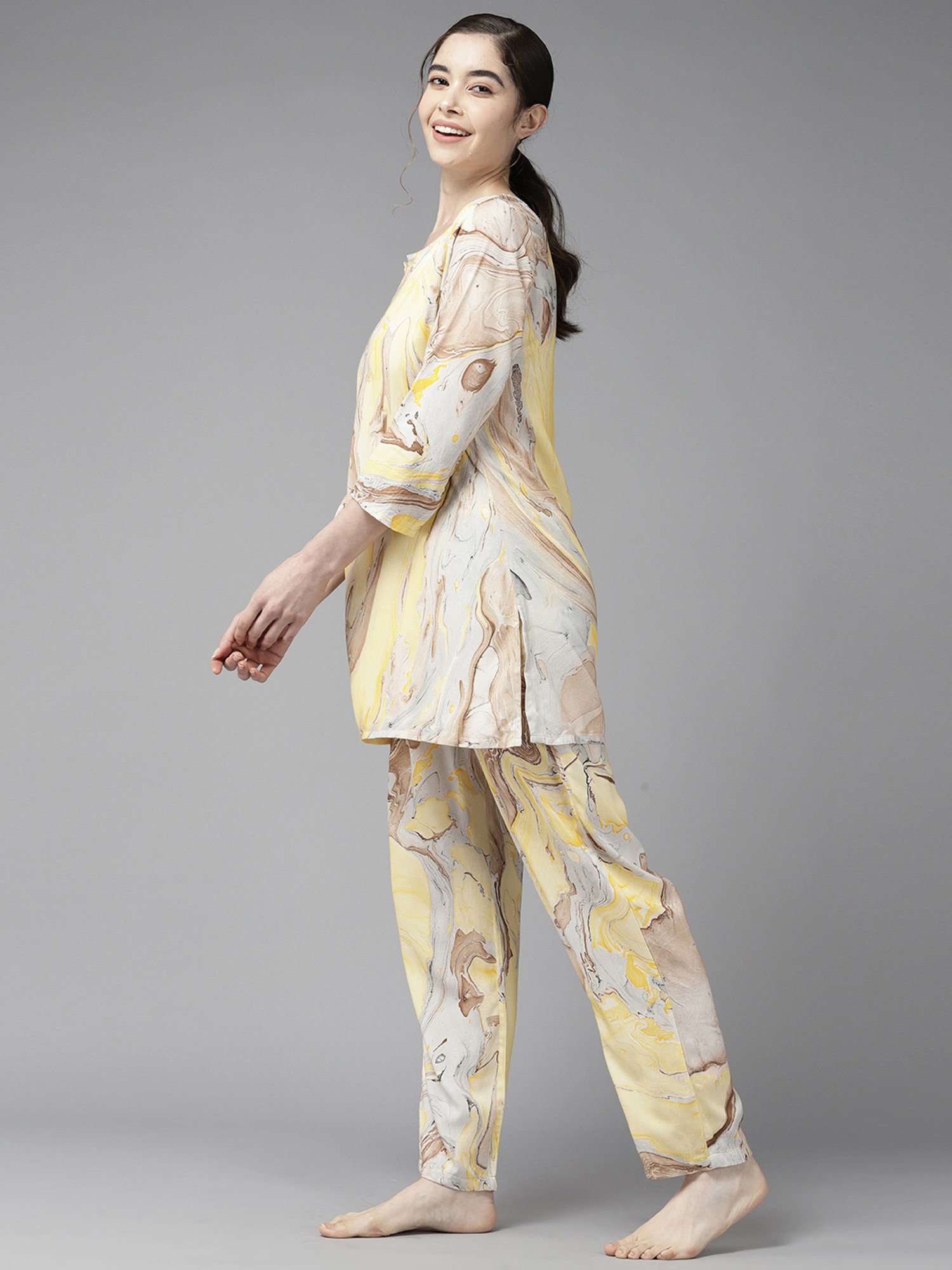 Prakrti Multicolored Printed Top Pant Set