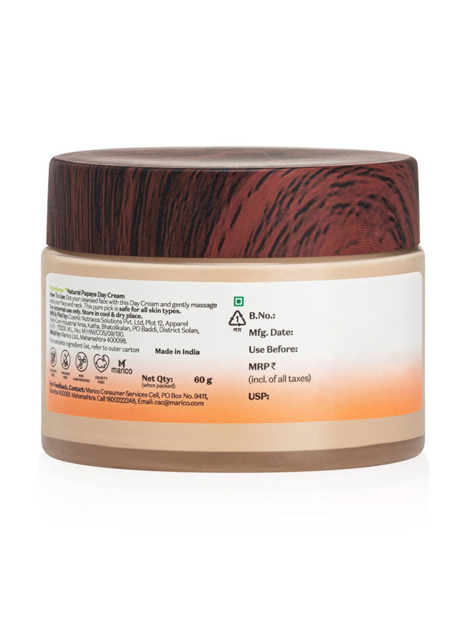 Pure Sense Natural Papaya Day Cream with Kakadu Plum & Moringa - 60 gm