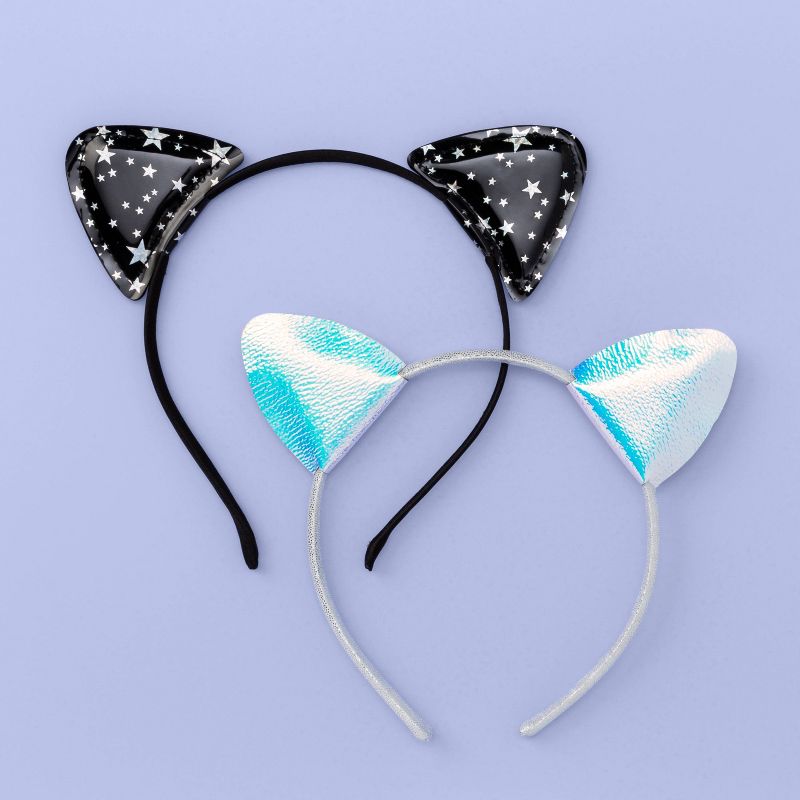 Girls' 2pk Cat Ear Headbands - More Than Magic™