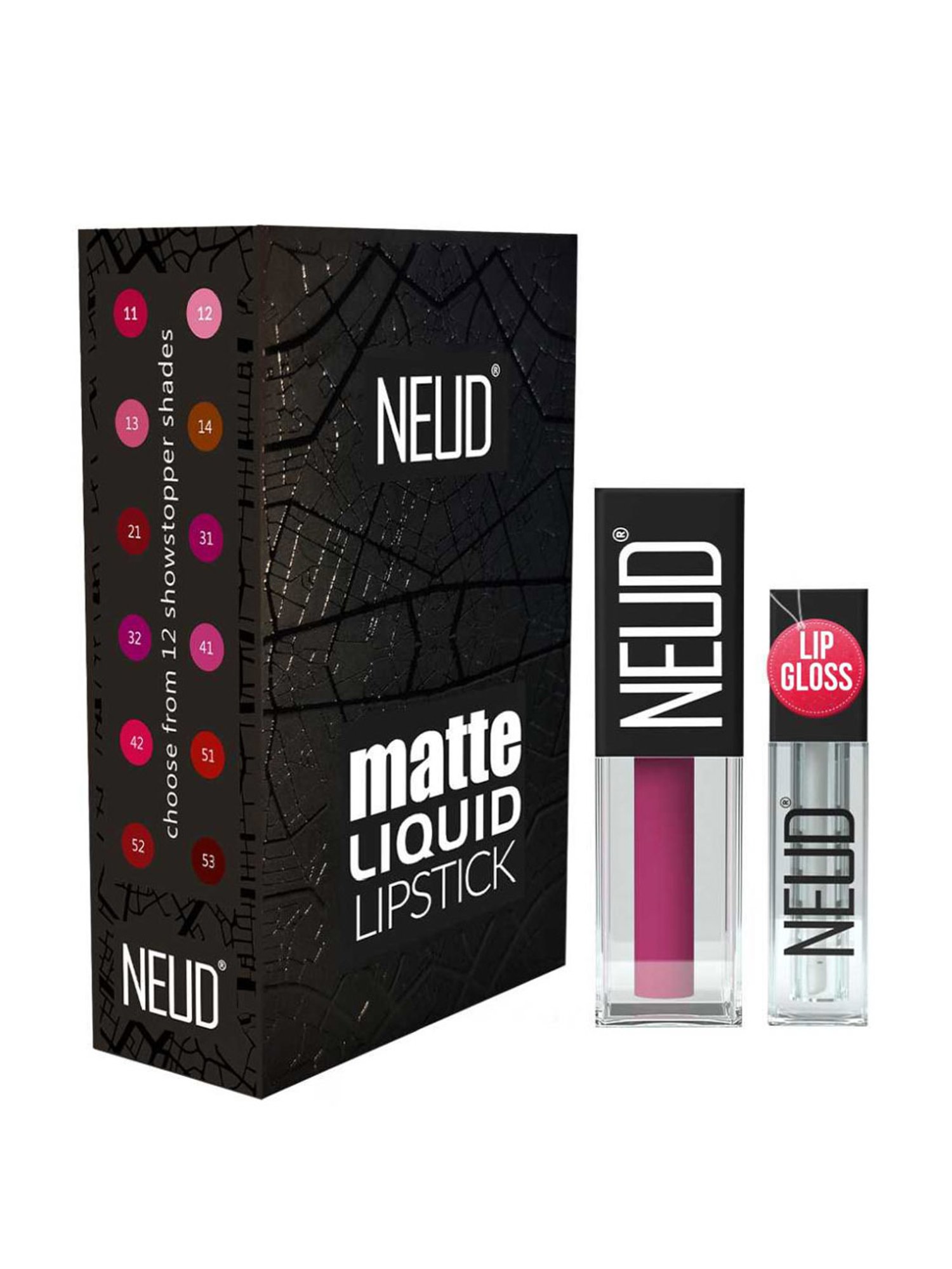 NEUD Matte Liquid Lipstick Quirky Tease with Free Lip Gloss