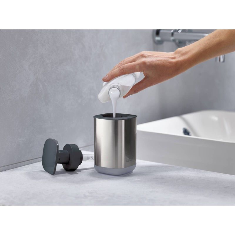 Joseph Joseph Presto Steel Hygienic Soap Dispenser - Gray