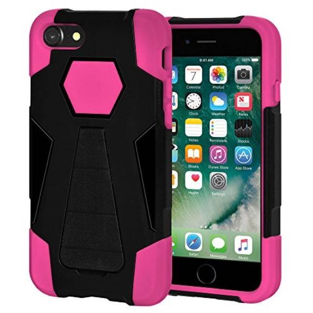 iPhone 7 Case Hybrid Impact Resistant Dual Layer Soft Cover Hard Shell Kick Stand Case for Apple iPhone 7