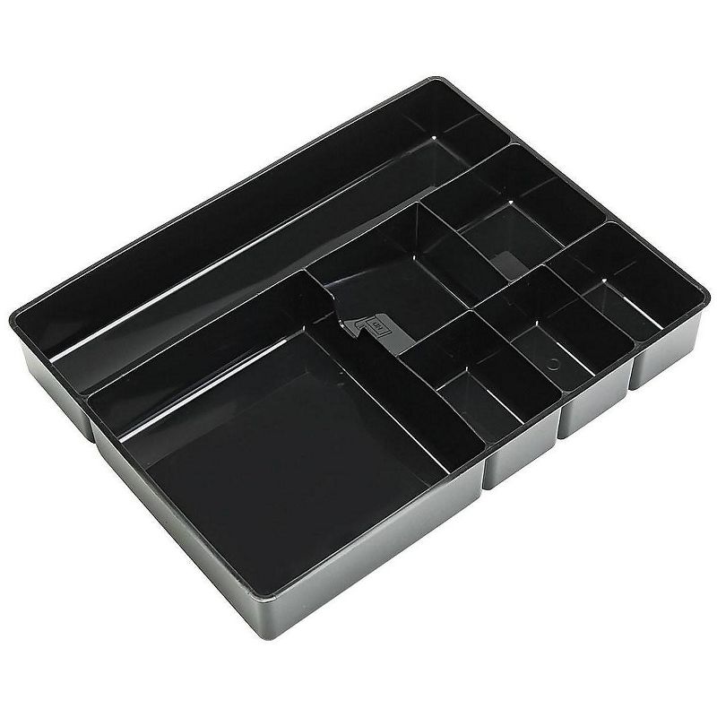 Officemate Deep Desk Drawer Organizer Tray 9-Comp Black 21322