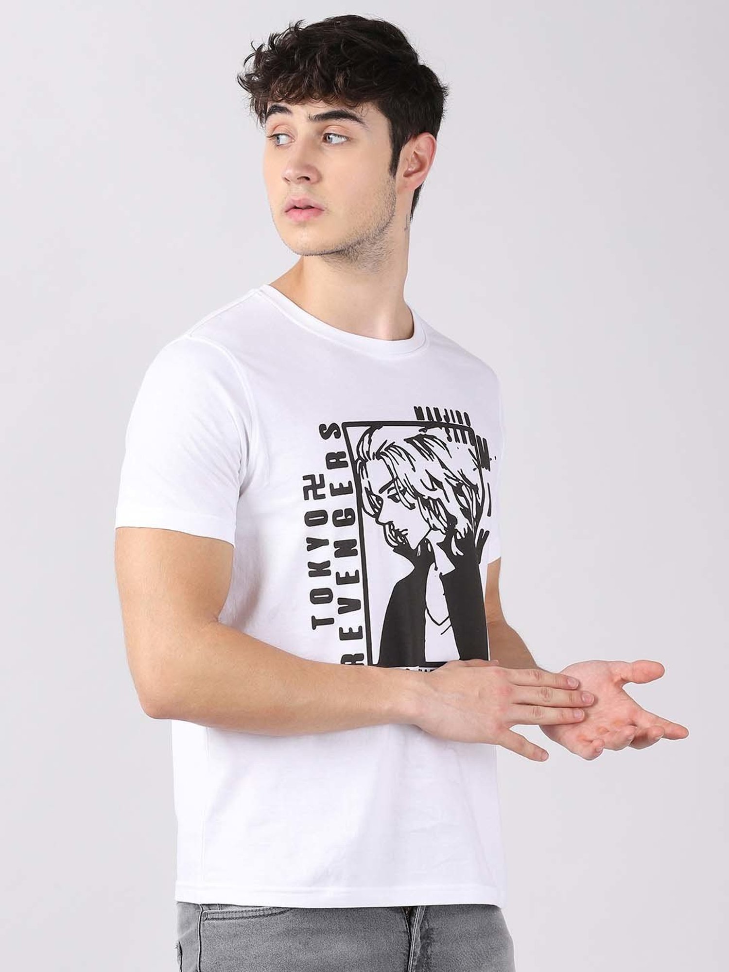 Bushirt White Cotton Crew T-Shirt