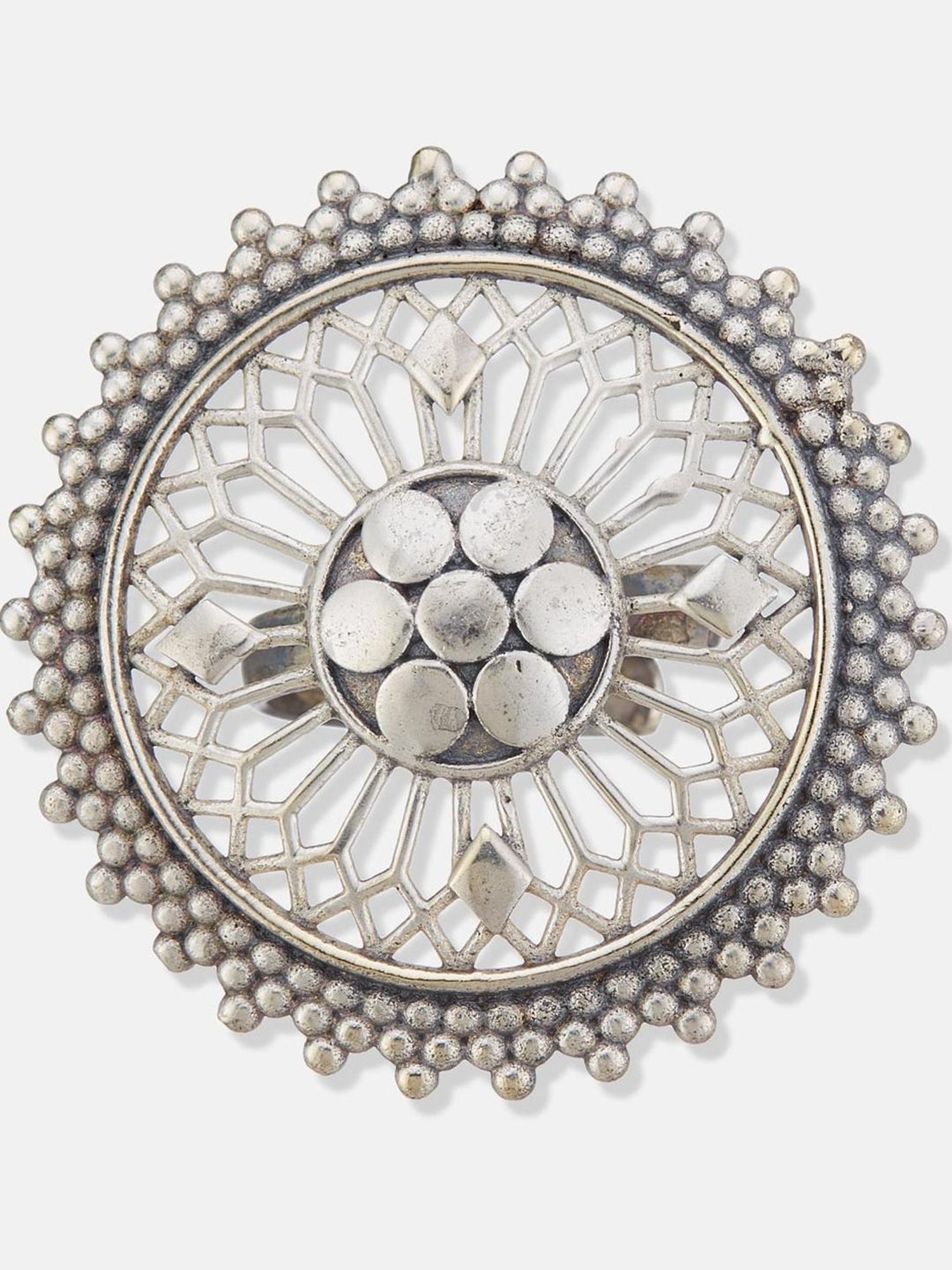Sohi Silver-Plated Statement Ring