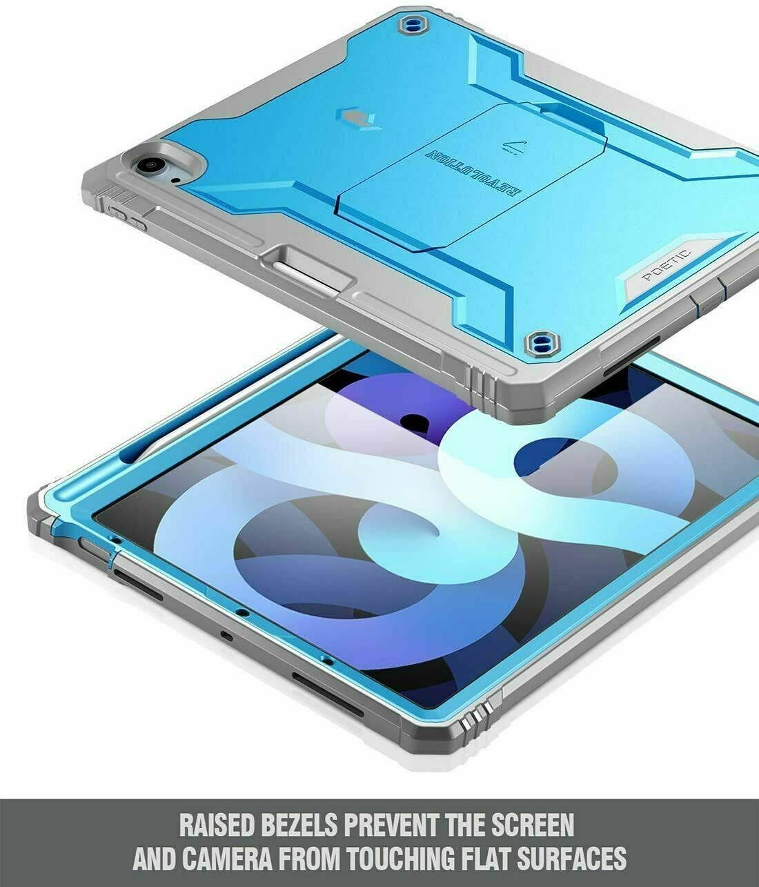 Poetic For iPad Air 4 (2020) Tablet Case,Full Coverage w/stand Cover Blue