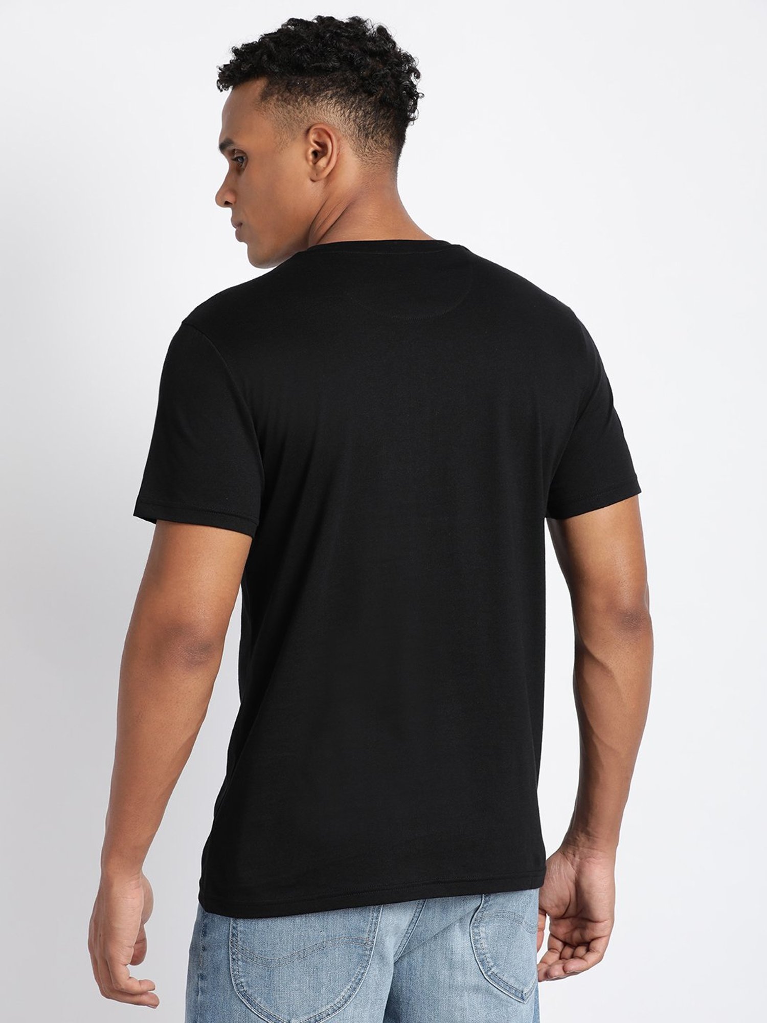 Lee Black Slim Fit Graphic Print Crew T-Shirt