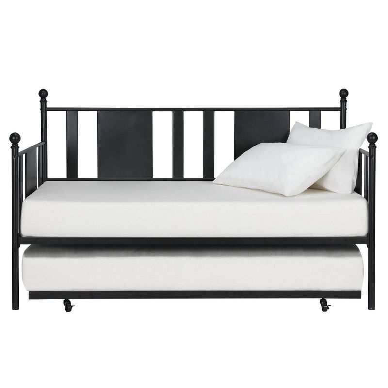 Twin Lisa Contemporary Metal Bed Black - Room & Joy