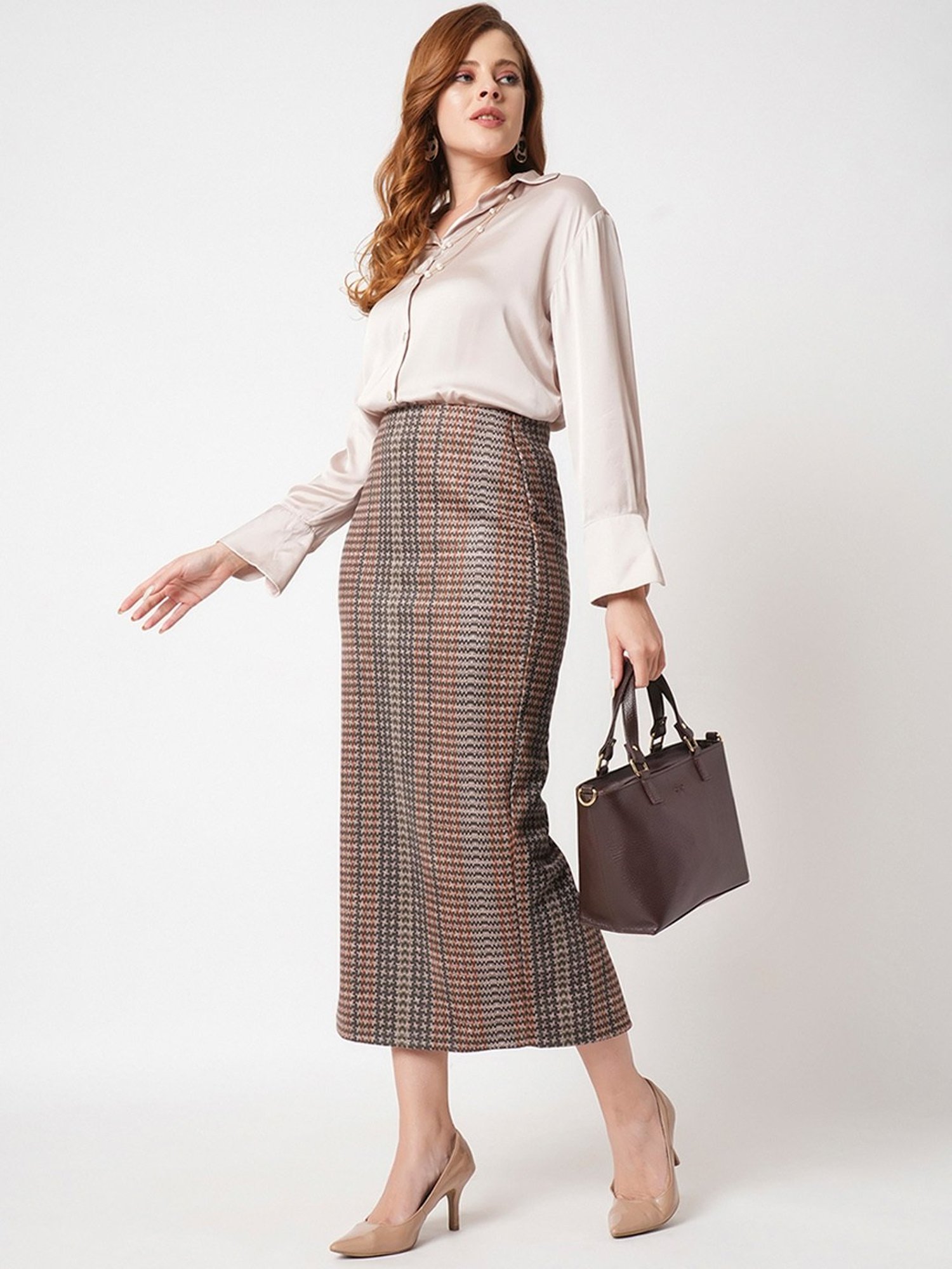 Glo By Globus Brown Textured Small Tote