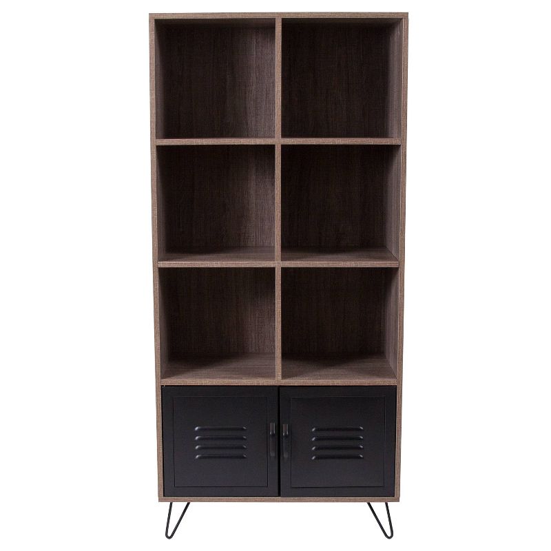 Woodridge Storage Shelf with Cabinet Brown - Riverstone Furniture