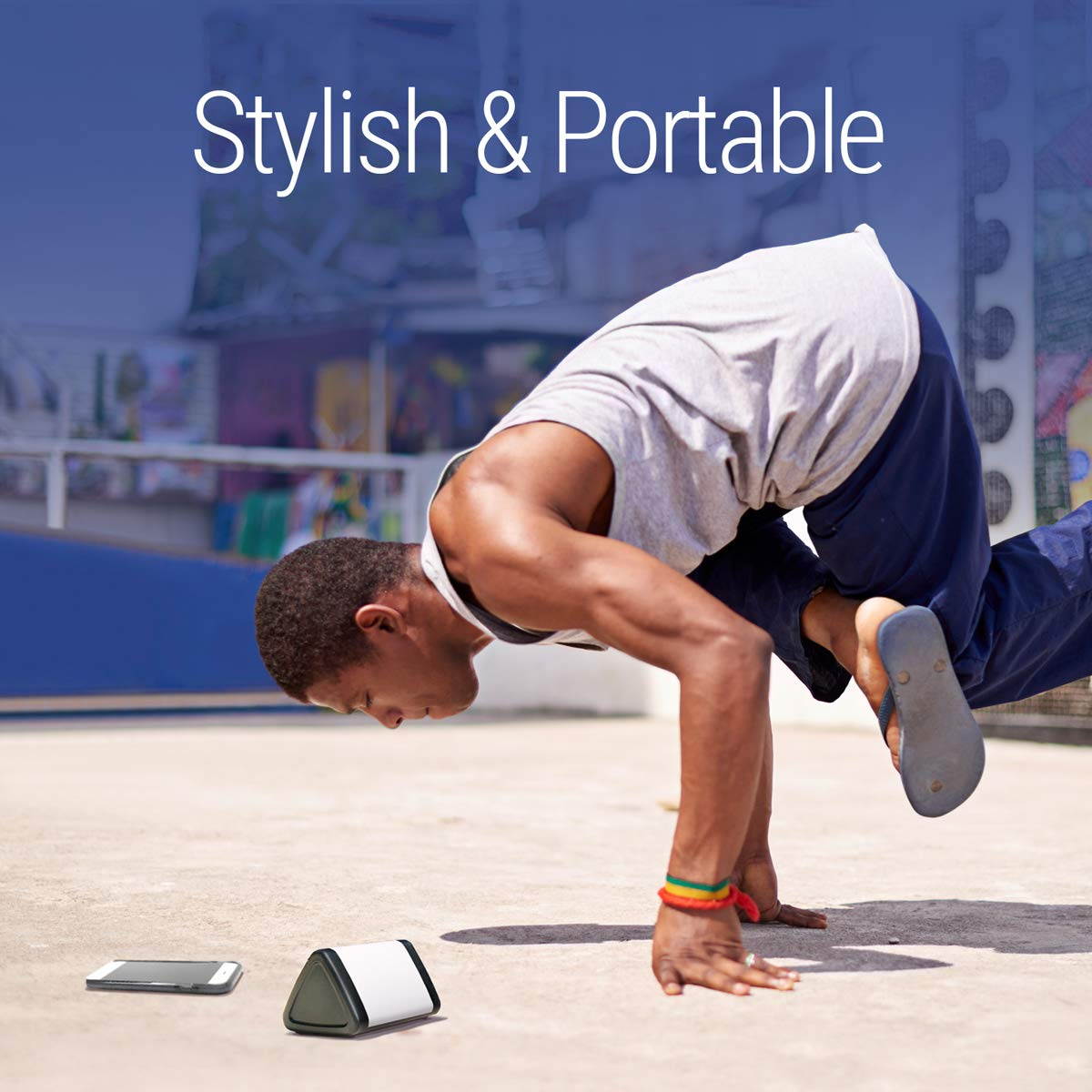 OontZ Angle 3 Bluetooth Speaker IPX5 Water Resistant (Black) by Cambridge SoundWorks