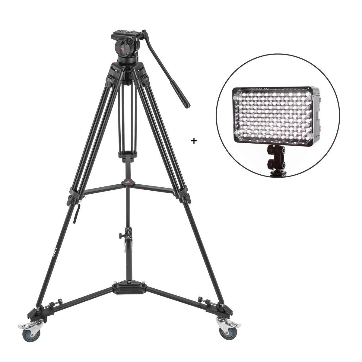 3Pod Video Tripod & Head Bundle with Flashpoint 144 LED #3P-V3AH-K