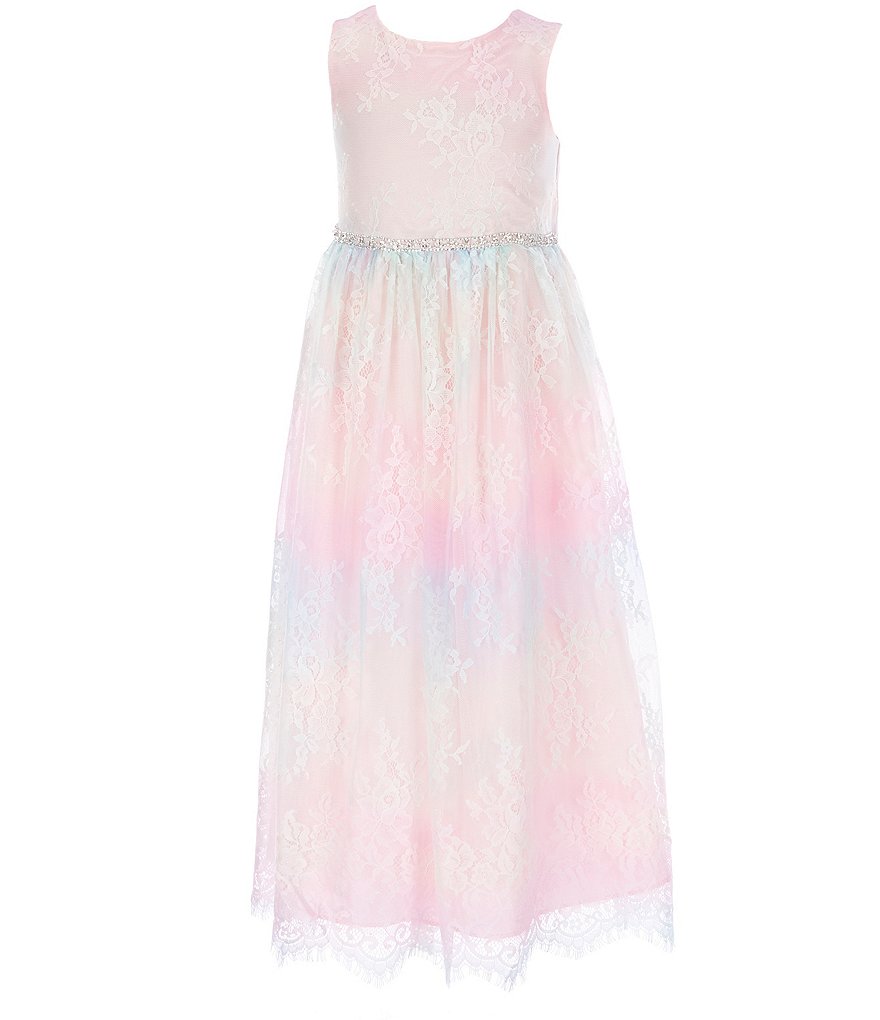 Badgley Mischka Little Girls 4-6X 3D Floral Hi-Low Dress