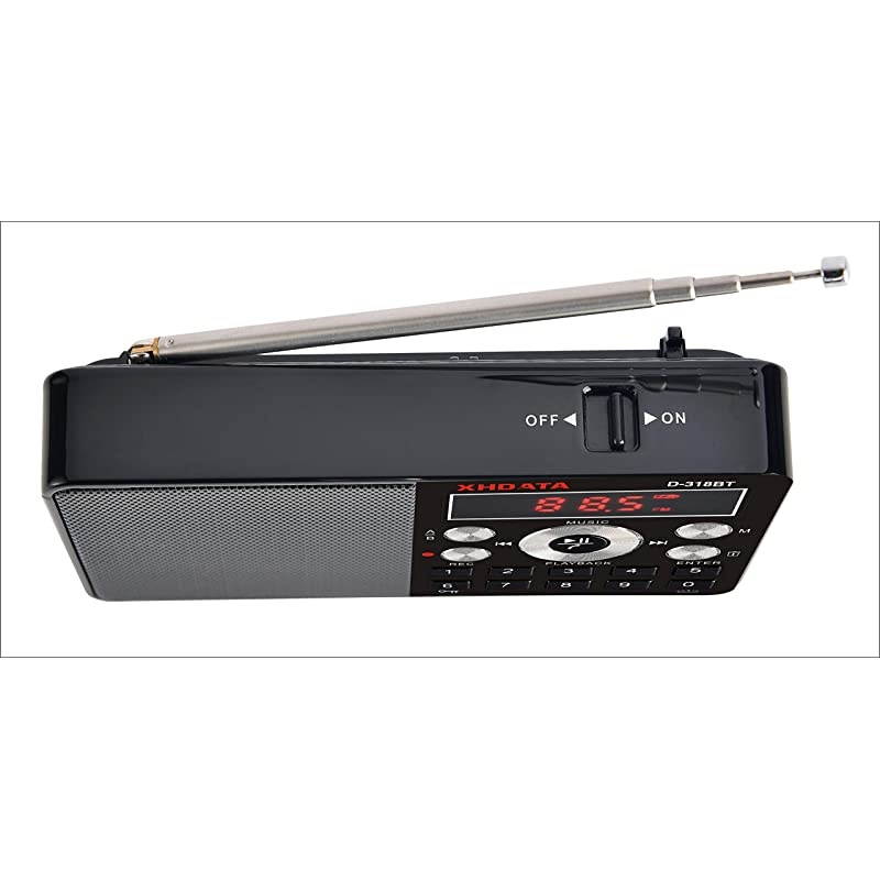 Wireless Portable Mini Bluetooth Speaker with Powerful Louder Sound D318BT MP3 Player FM Radio Recorder with Digital Audio Player with AB Repeat Good Gifts for Kids Contain 8G SD Card