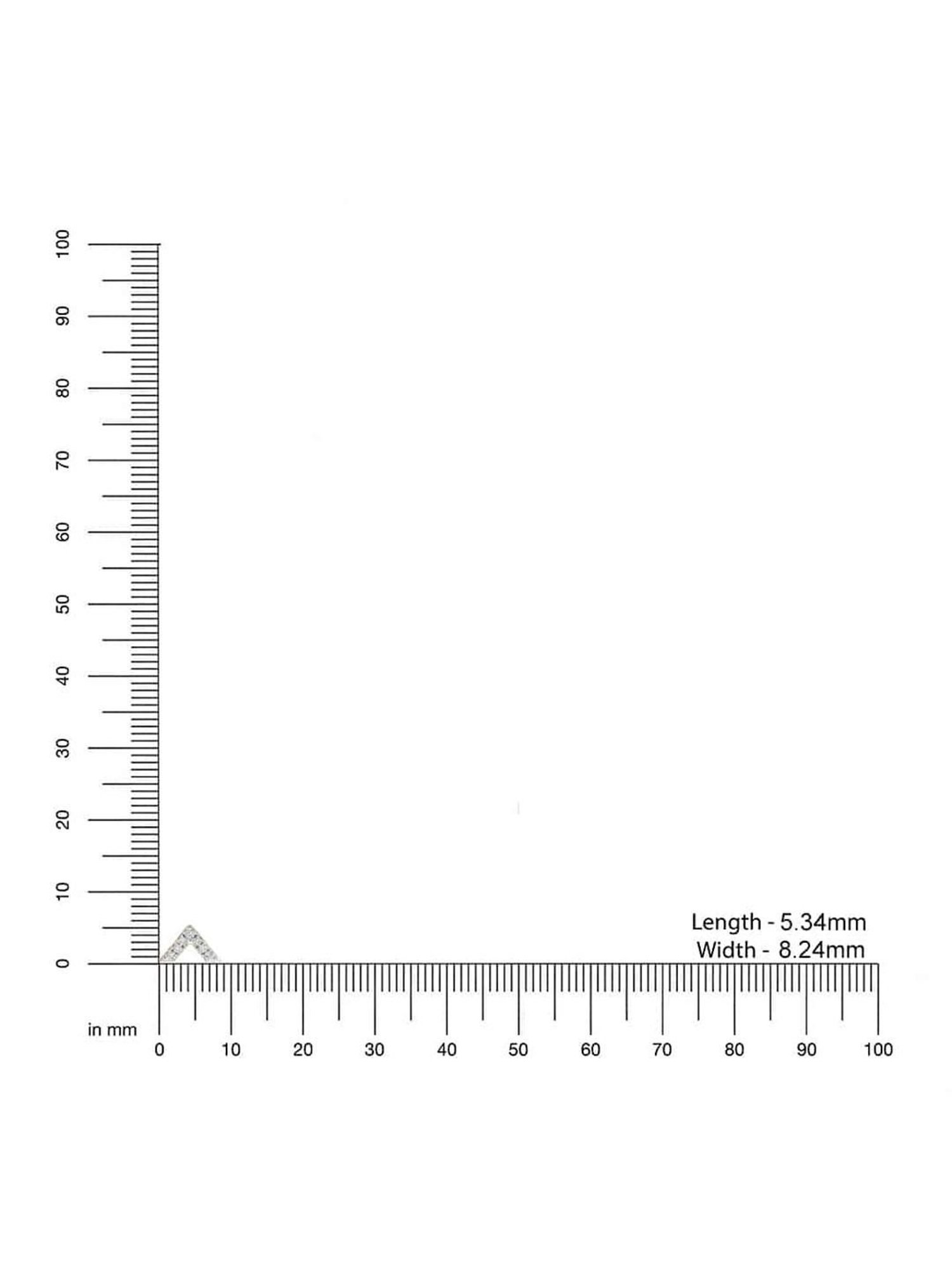 Mia By Tanishq Mia Icicles 14k Gold Radiant Summit Stud Earrings