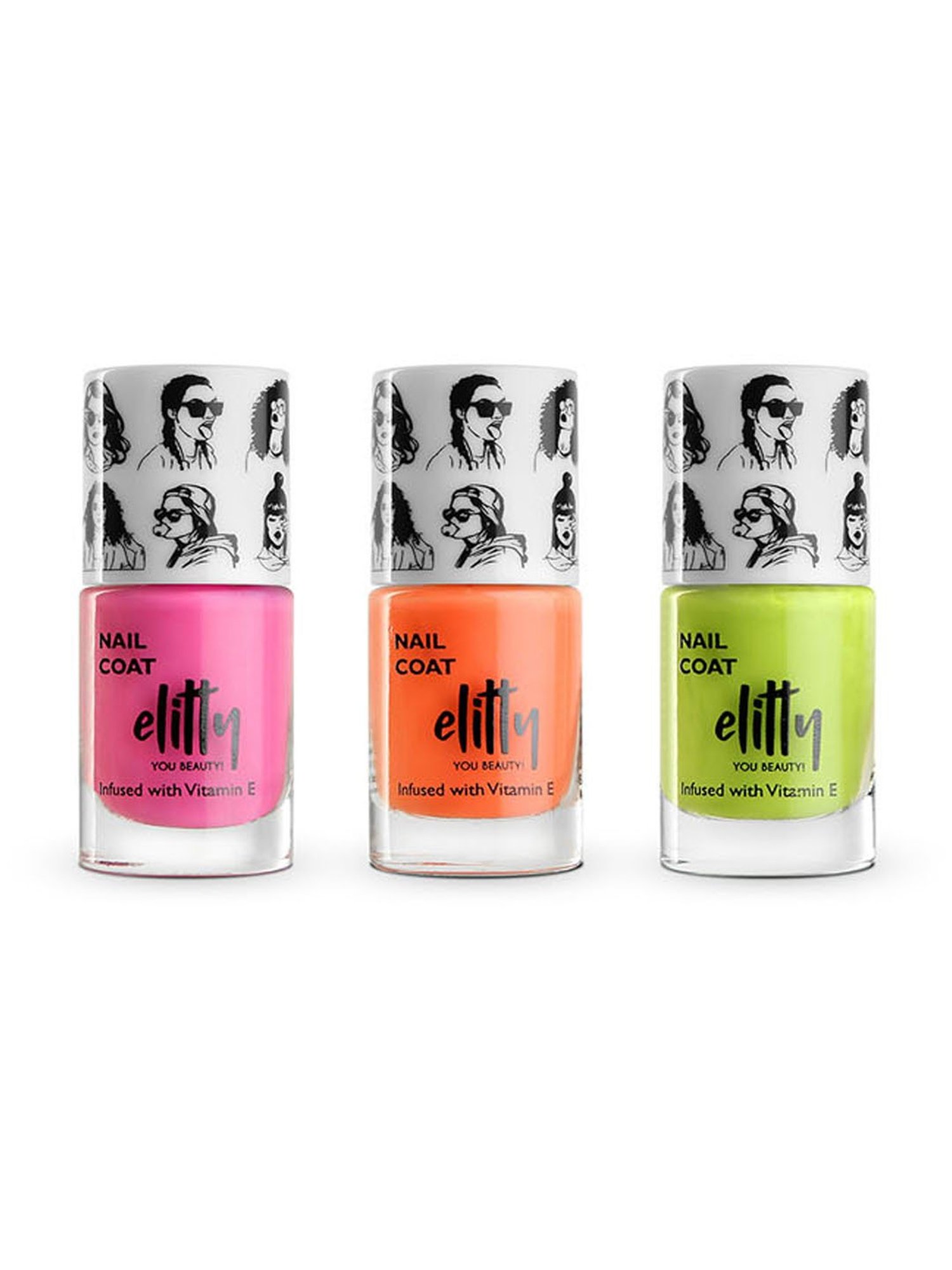 Elitty Mad Over Nails Nail Polish Matte Combo - Secret Crush, Juicy Gossip, Green Flags Only