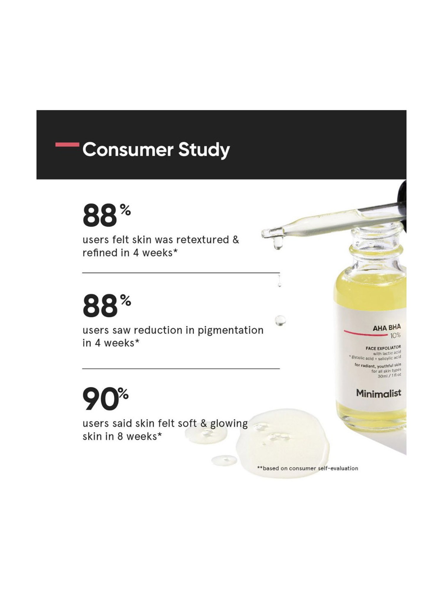 Minimalist 10 % AHA BHA Face Exfoliator - 30 ml