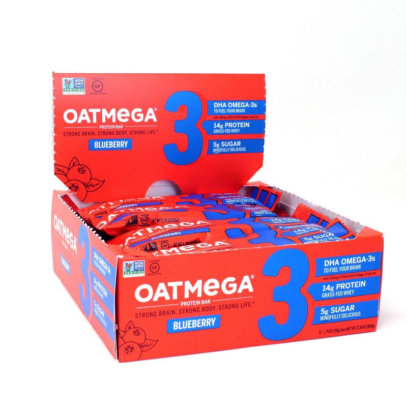 Oatmega Protein & Omega-3 Bar - Wild Blueberry - 12ct