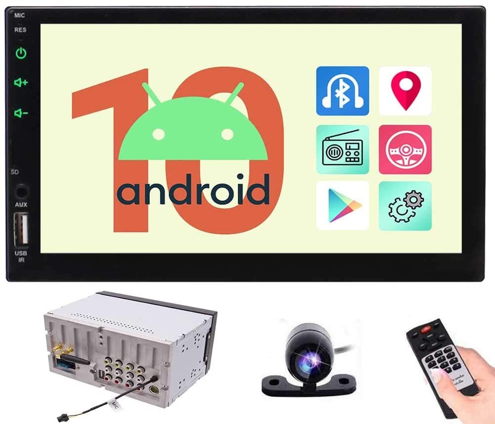 EINCAR 7" Android Head Unit Quad Core HD Capacitive Touch Screen Double 2 Din Car Radio Support Bluetooth 1080P Mirrorlink Auto GPS Navigation Stereo System PC Tablet Reverse Camera OBD WIFI 4G USB