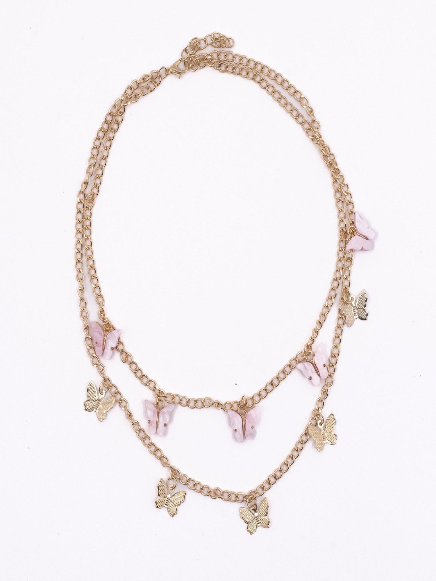 Jewelz Multi-Layered Butterfly Design Necklace for Women