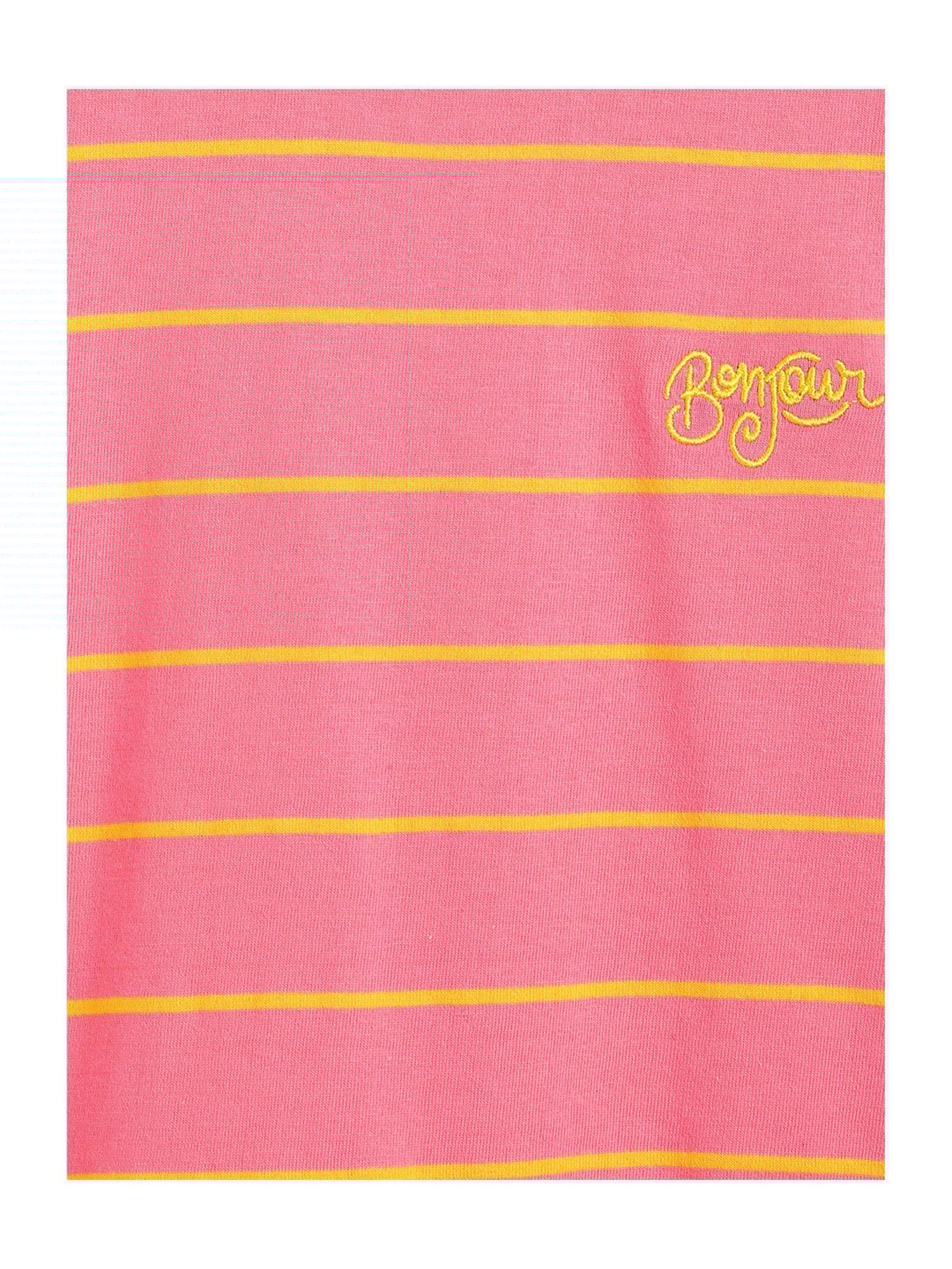 Campana Kids Pink & Yellow Striped T-Shirt