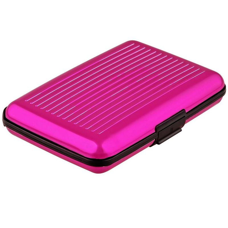 Zodaca Pink Business Aluminum ID Credit Card Wallet Case Holder Metal Box Pocket