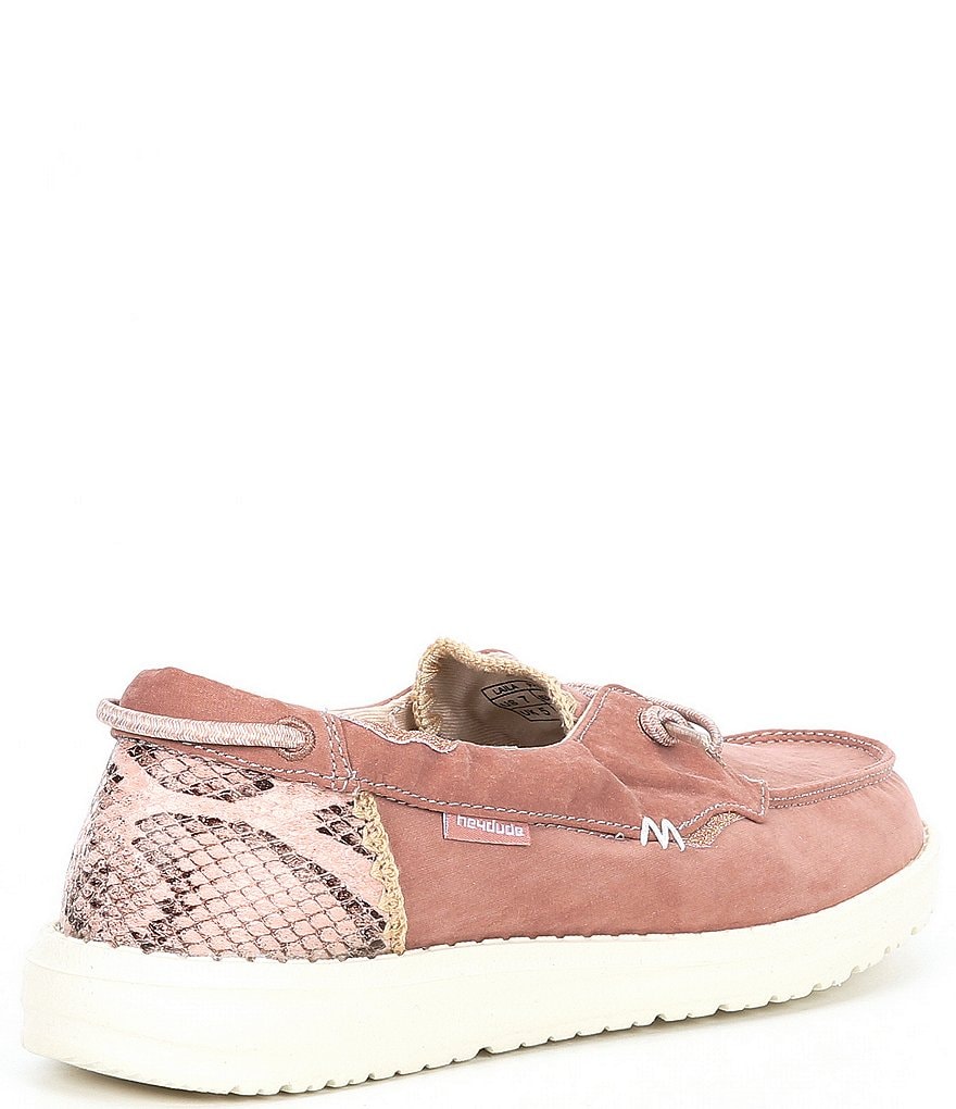 Hey Dude Women's Laila Python Print Washable Boat Shoes