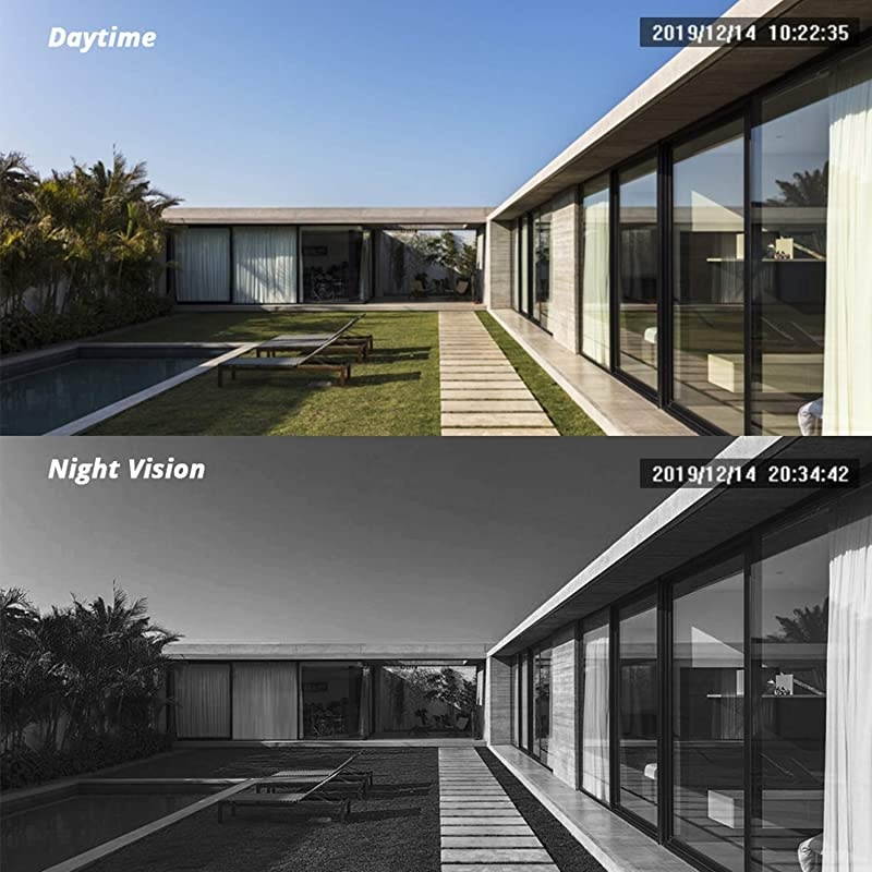 Home Battery Security Camera 1080P,Two Way Audio,10400mAh Rechargeable Battery,Night Vison,PIR Motion Detection,IP65 Waterproof,App Remote,2.4Ghz WiFi,Support SD & Cloud Strage