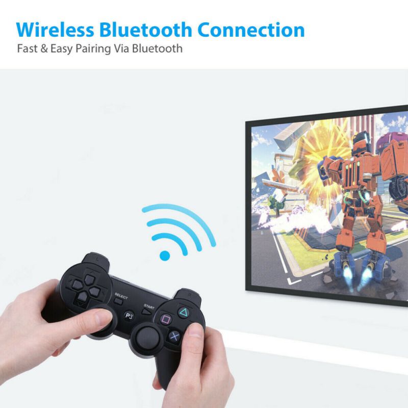 For New PS3 Controller PlayStation 3 Dual Shock 3 Wireless SixAxis Controller GamePad (Black)