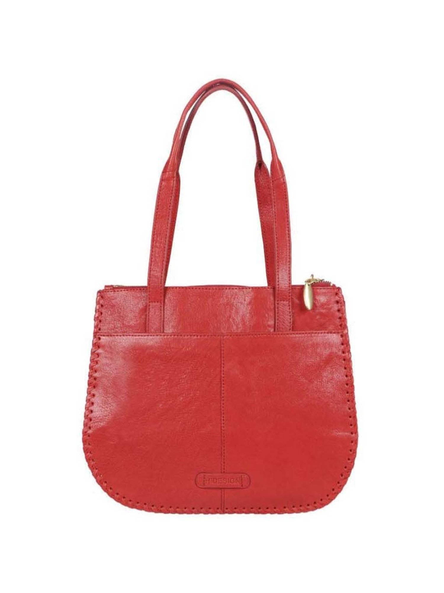 Hidesign Red Solid Medium Shoulder Bag