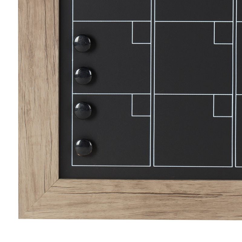 26" x 32" Sumpter Wood Framed Wall Organizer Rustic Brown - Kate and Laurel