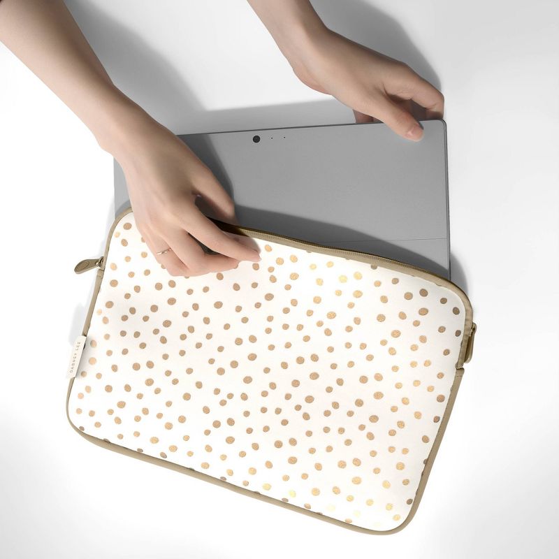 Dabney Lee 13.3" Laptop Sleeve - Champagne Dot
