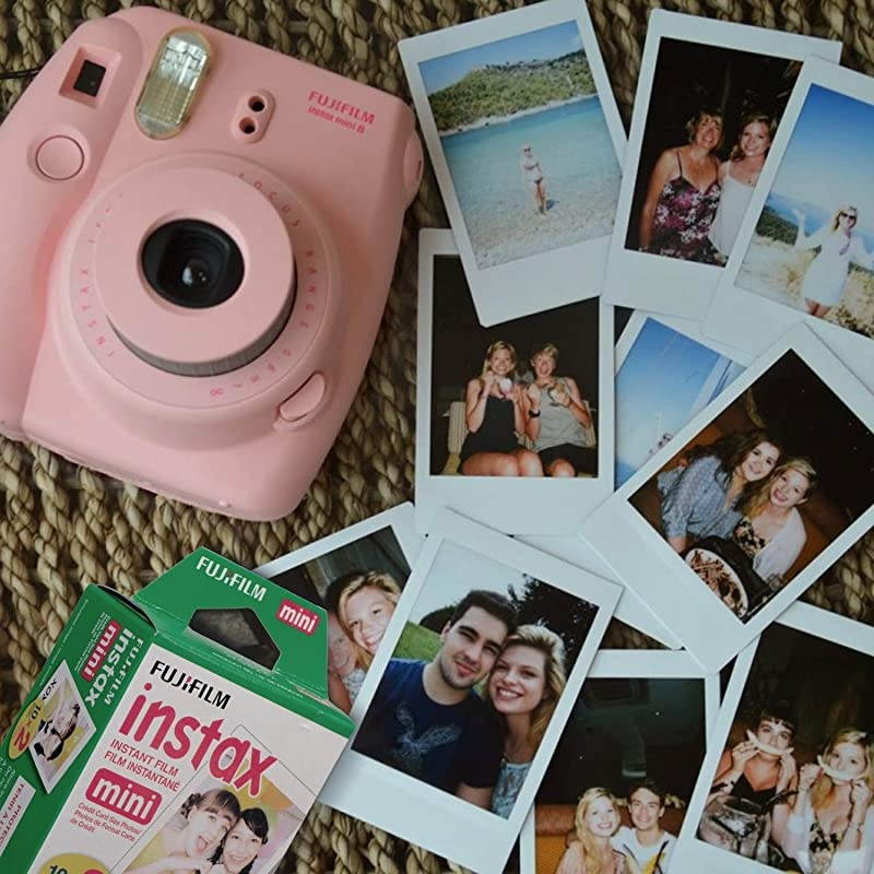 Instax Mini Instant Film (80 Sheets) Instax Mini + 5 Picture Frames + FiberTique Cleaning Cloth (USA Warranty)