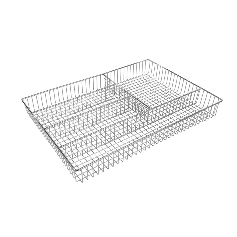 Spectrum Grid Large Silverware Tray - Chrome
