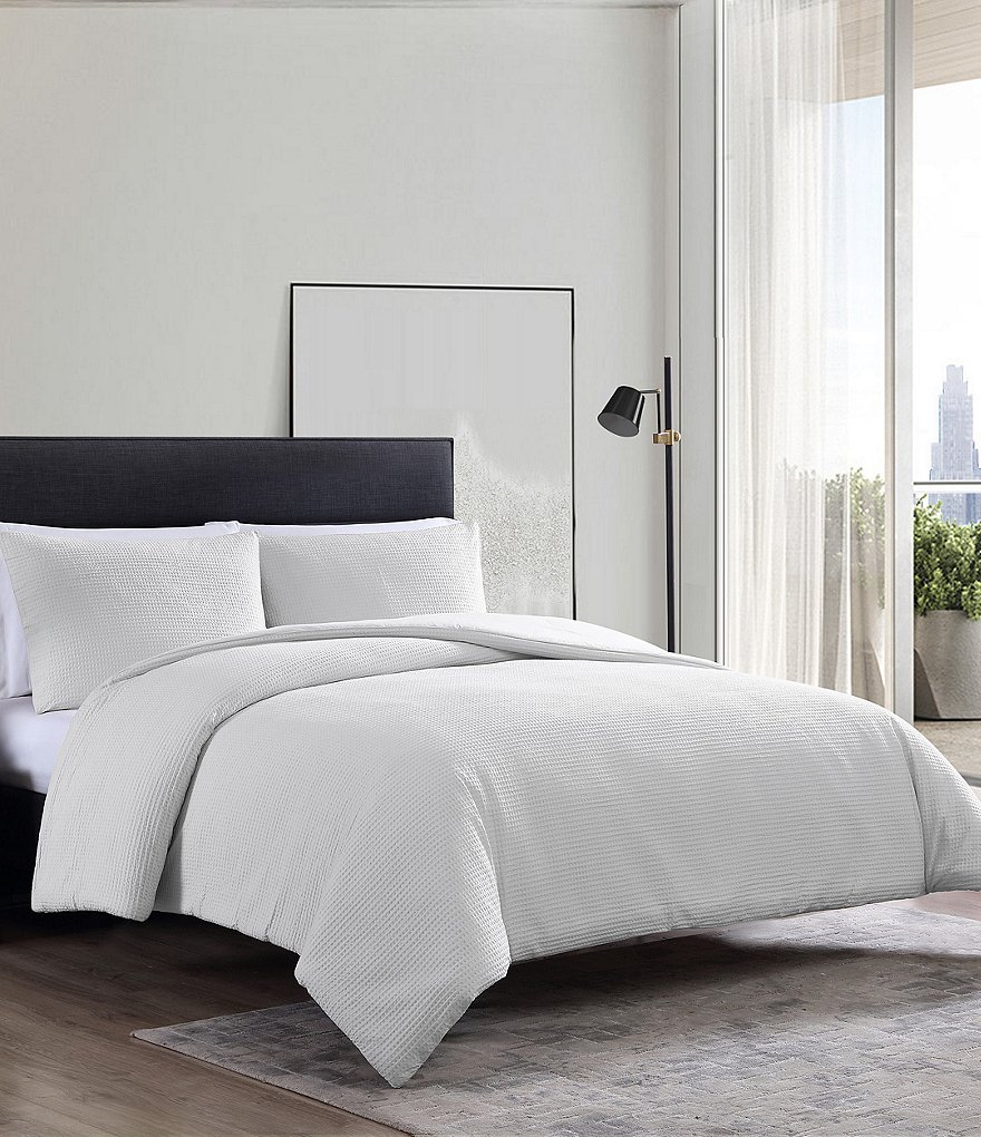 Vera Wang Waffle Pique Duvet Cover Mini Set