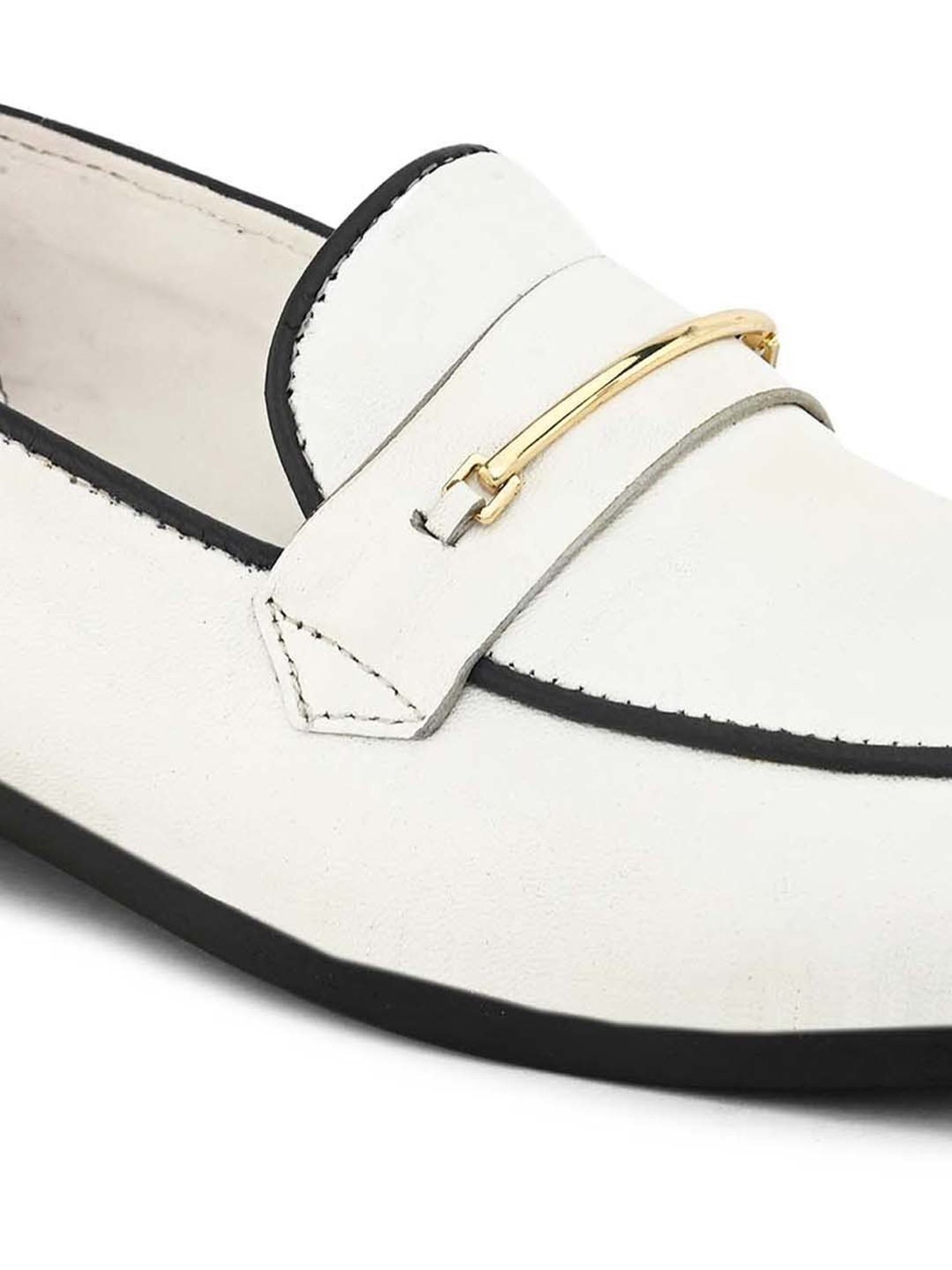 Carlo Romano Women's White Casual Loafers