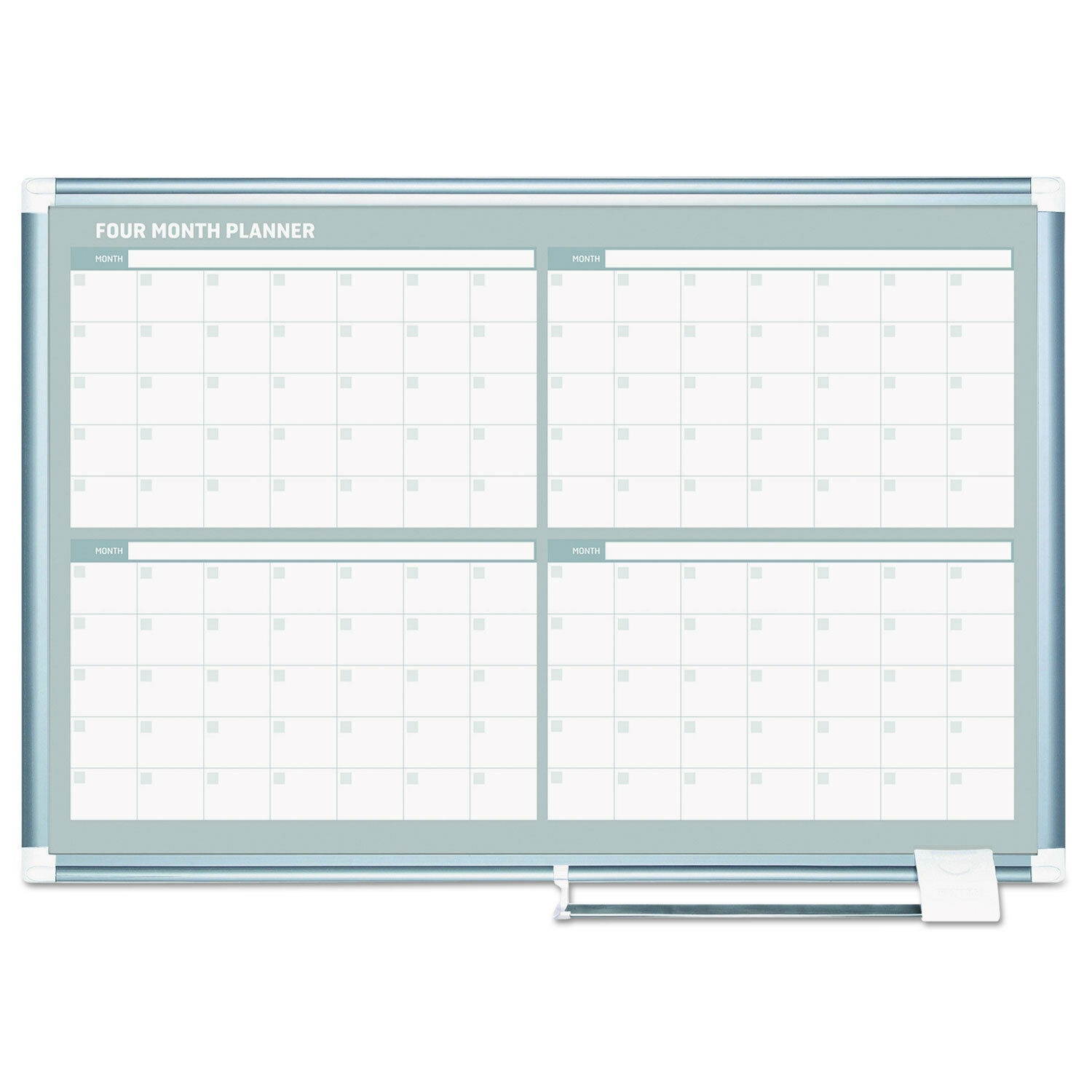 Mastervision 4 Month Planner 36x24 Aluminum Frame GA03105830